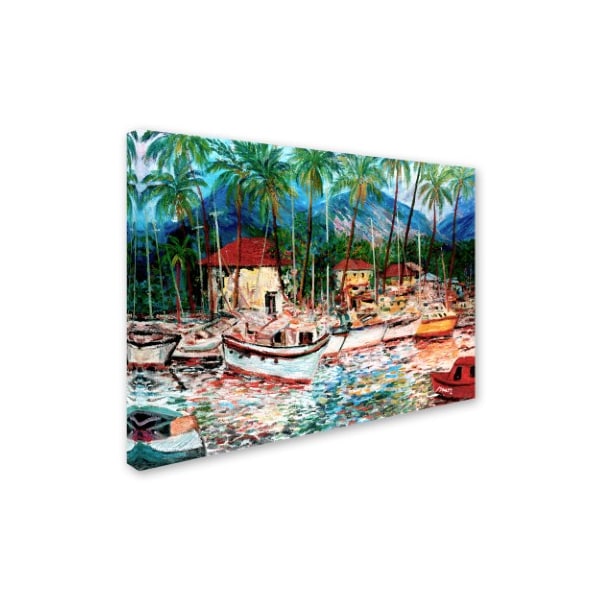 Manor Shadian 'Lahaina Boats' Canvas Art,24x32